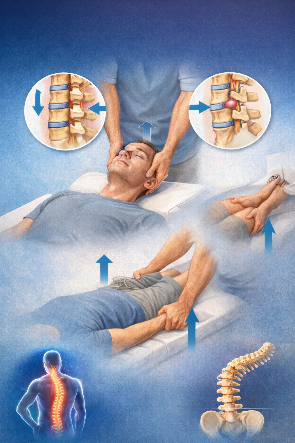 Traction élongation vertébrale en ostéopathie à Rabat